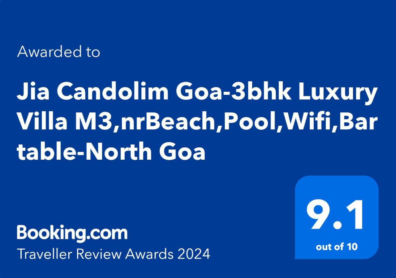 Villa M - Jia 3- 3Bhk In Candolim, Pool Facing, Near Beach, Breakfast Included Eksteriør billede